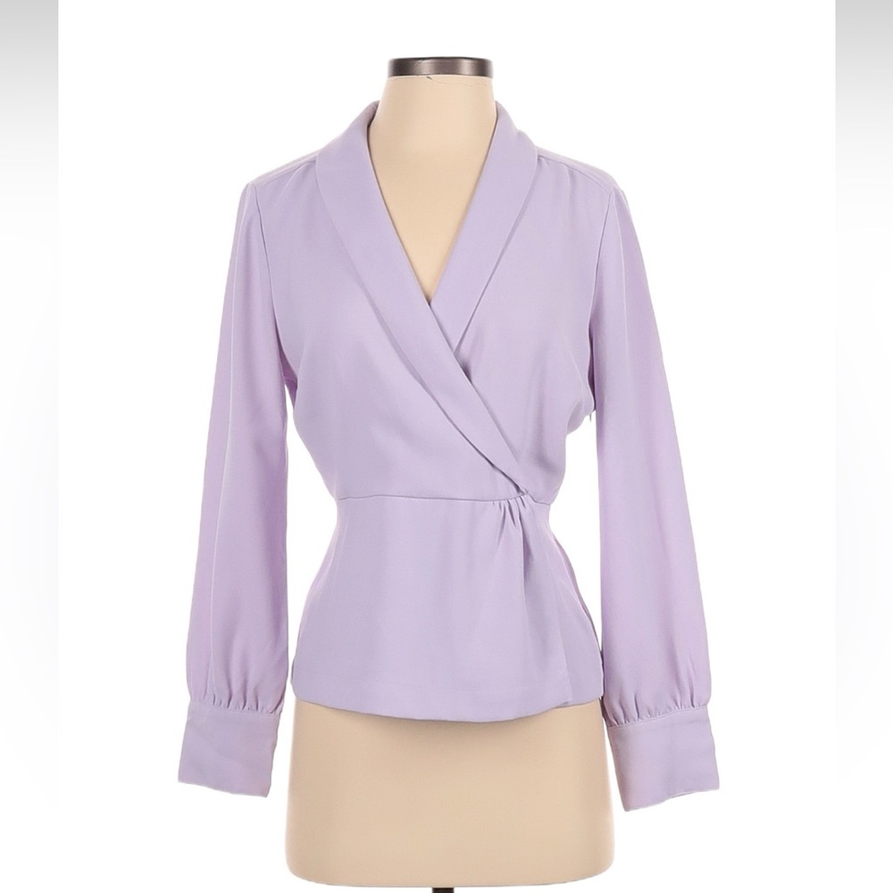 J.Crew Long Sleeve Blouse Size 4 Purple Lilac Lavender